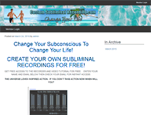 Tablet Screenshot of customsubliminalrecording.com